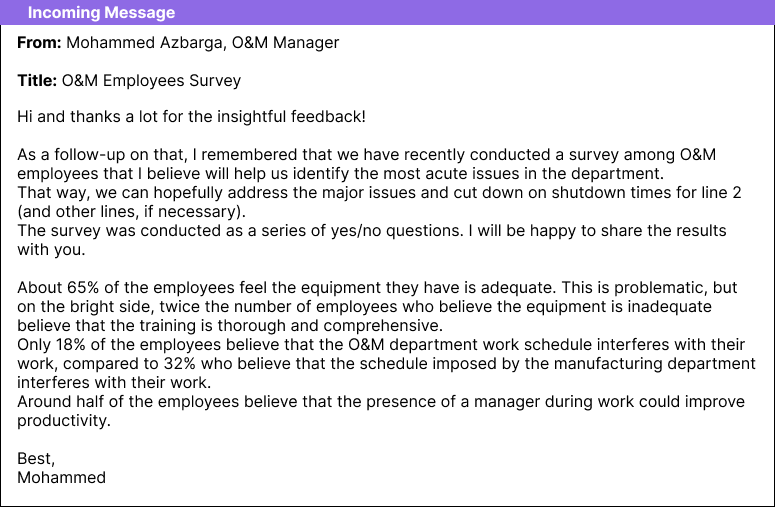 GSK Life Job Simulation - Q6 Email