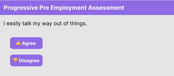 Progressive Pre Employment Assessment Behavioral Practice Question 2