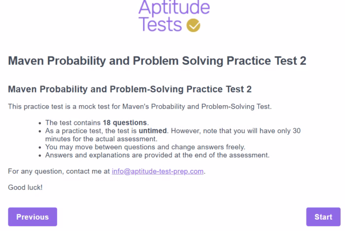 Maven Probability and Problem Solving Practice 1