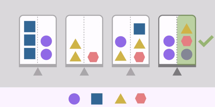 Arctic Shores Balance Game -Using Same Shapes as Question