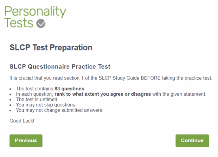 SLCP Practice Test