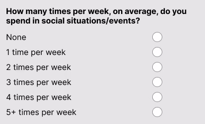 SLCP Social Involvement Sample Question