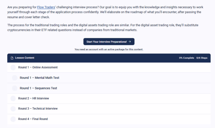 Trading interview flow traders prep